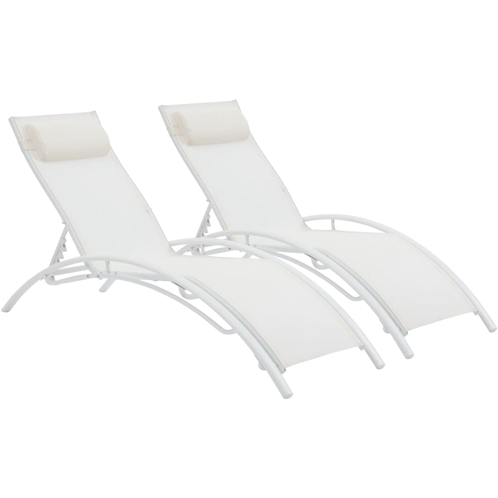 Lettino prendisole in alluminio "Sophia" impilabile per piscina e giardino in Lettini Decor Space - Altamura, commercioVirtuoso.it