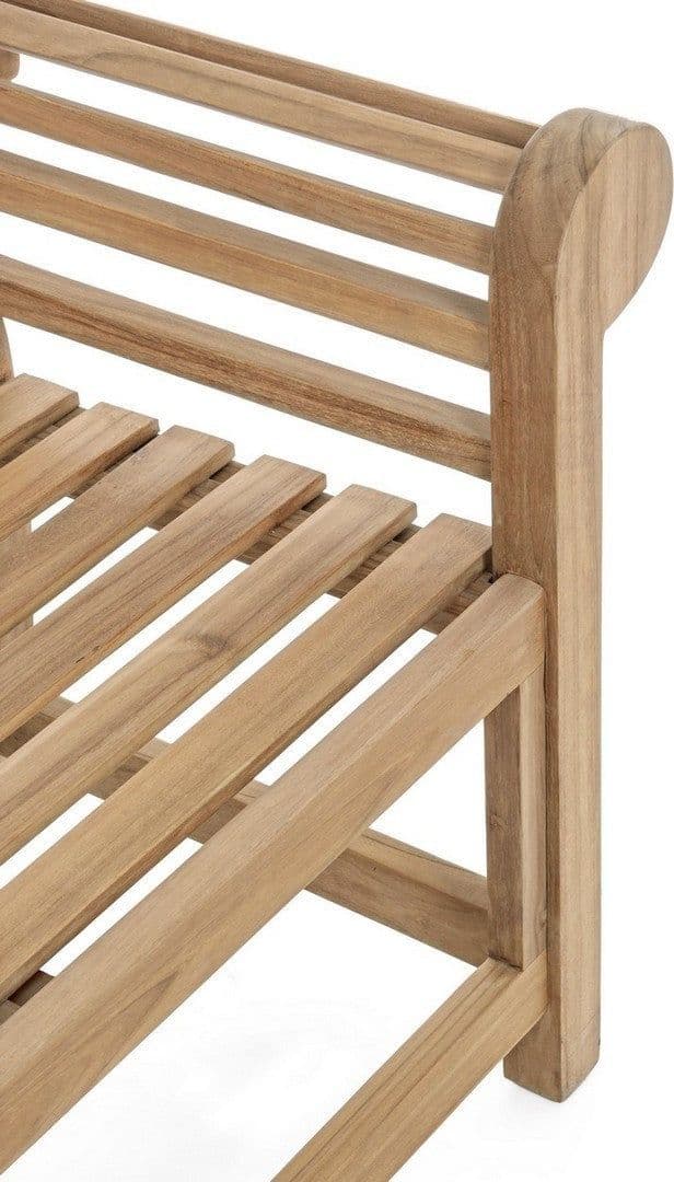 Panchina da giardino "Veradero" in legno di Teak, con braccioli, per esterno e veranda in Panche Decor Space - Altamura, commercioVirtuoso.it