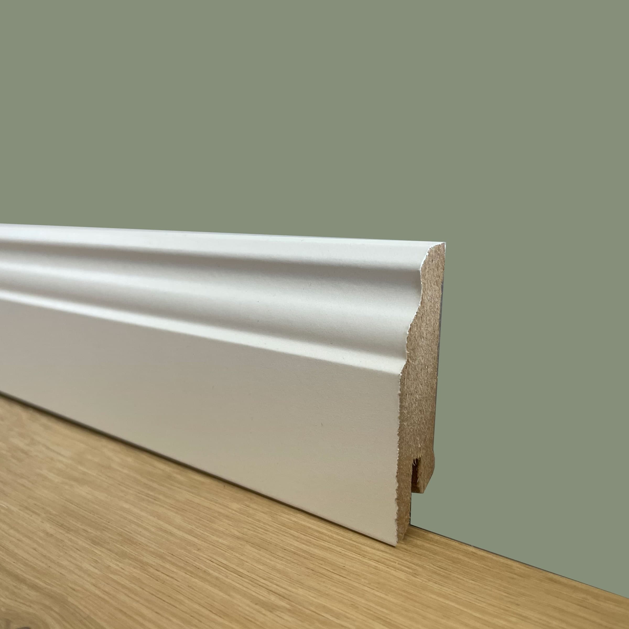 BATTISCOPA ZOCCOLINO DUCALE in FIBRA DI LEGNO COMPATTA 60X15 BIANCO Eternal Parquet