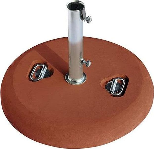 Base in cemento con maniglie per ombrellone palo centrale Ø 55 cm in Basi e supporti per ombrelloni Decor Space - Altamura, commercioVirtuoso.it