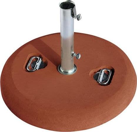 Base in cemento con maniglie per ombrellone palo centrale Ø 55 cm in Basi e supporti per ombrelloni Decor Space - Altamura, commercioVirtuoso.it