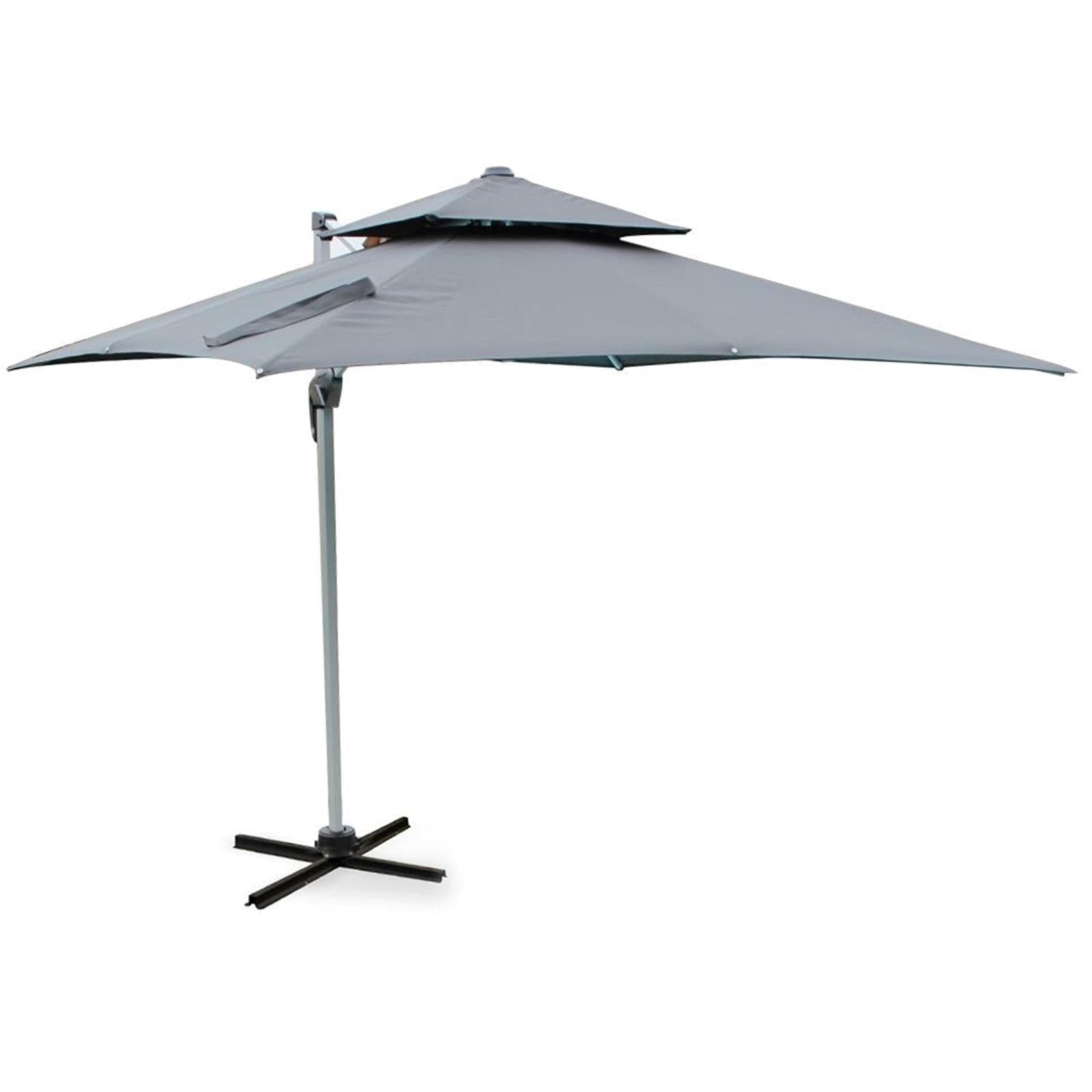 Ombrellone da bar con palo laterale ''Plutone'' 3 x 3 mt in alluminio per giardino e balcone in Ombrelloni Decor Space - Altamura, commercioVirtuoso.it