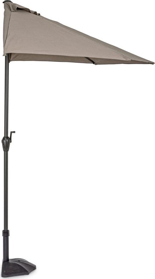 Ombrellone Mezzaluna a parete salvaspazio "Kalife" in alluminio verniciato a polvere per giardino e balcone Ø 270 cm in Ombrelloni Decor Space - Altamura, commercioVirtuoso.it