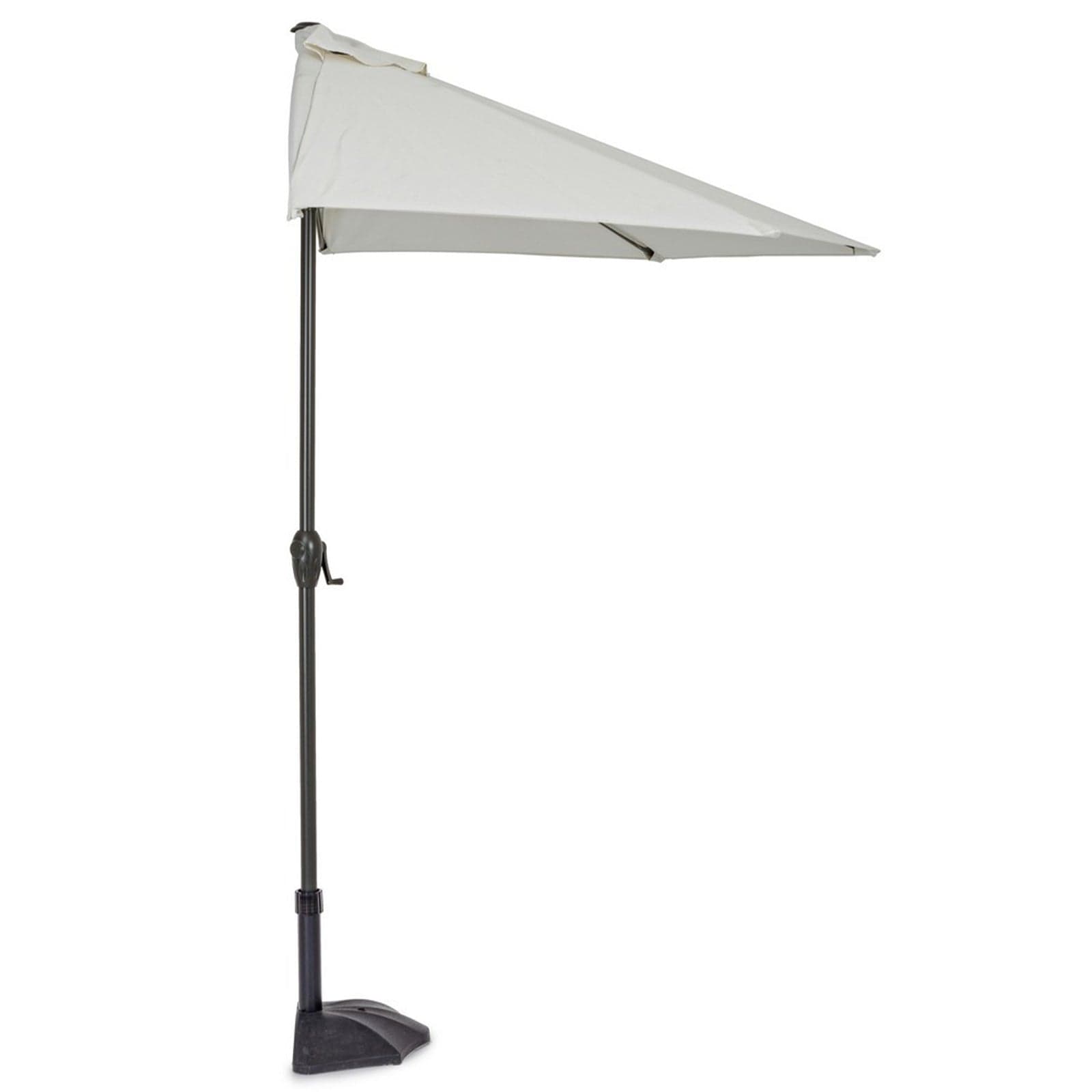 Ombrellone Mezzaluna a parete salvaspazio "Kalife" in alluminio verniciato a polvere per giardino e balcone Ø 270 cm in Ombrelloni Decor Space - Altamura, commercioVirtuoso.it