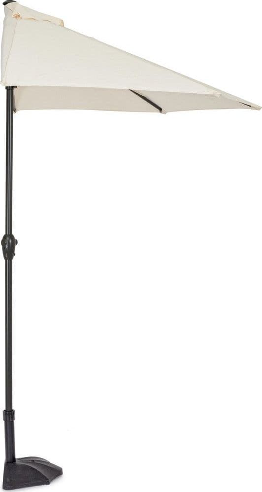 Ombrellone Mezzaluna a parete salvaspazio "Kalife" in alluminio verniciato a polvere per giardino e balcone Ø 270 cm in Ombrelloni Decor Space - Altamura, commercioVirtuoso.it