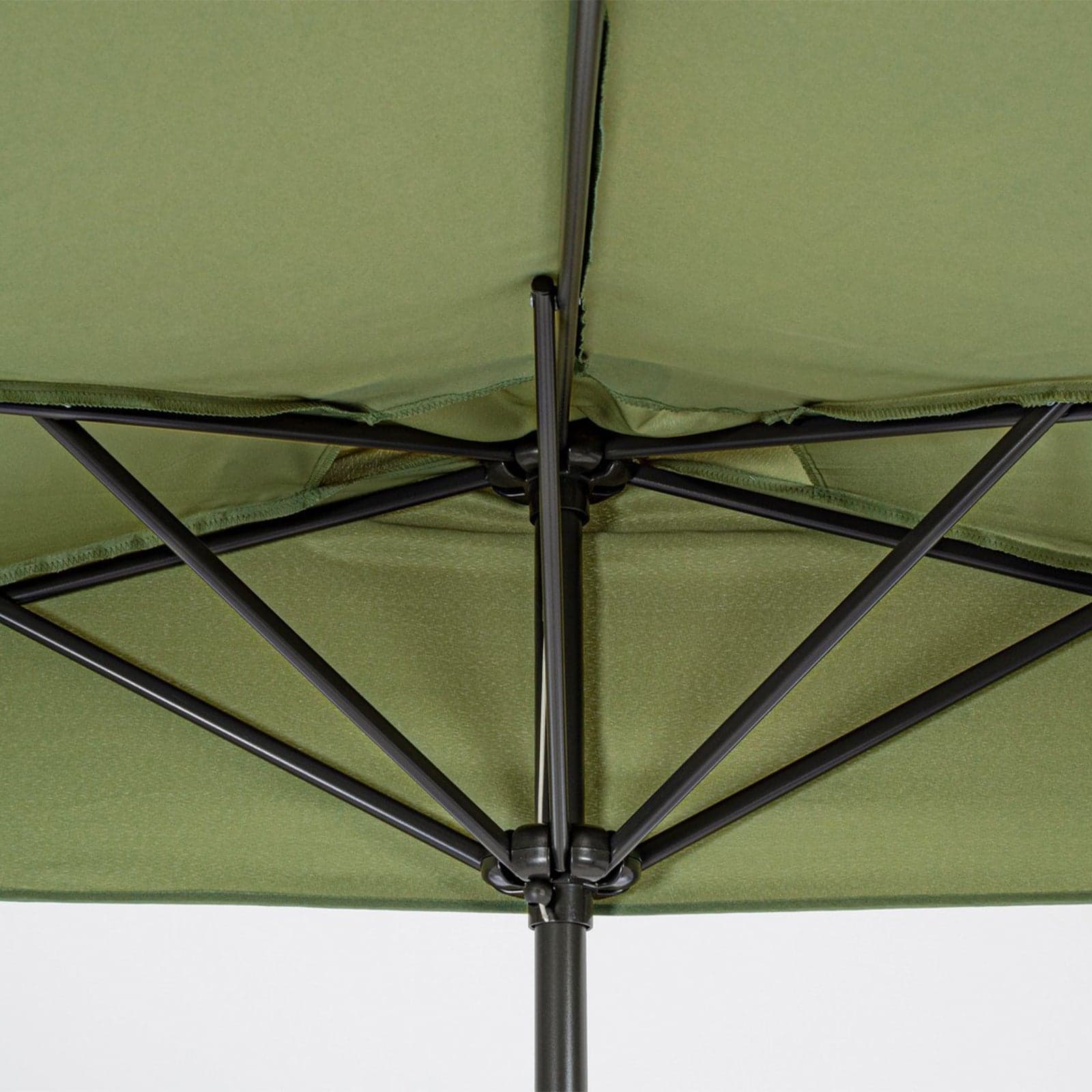 Ombrellone Mezzaluna a parete salvaspazio "Kalife" in alluminio verniciato a polvere per giardino e balcone Ø 270 cm in Ombrelloni Decor Space - Altamura, commercioVirtuoso.it