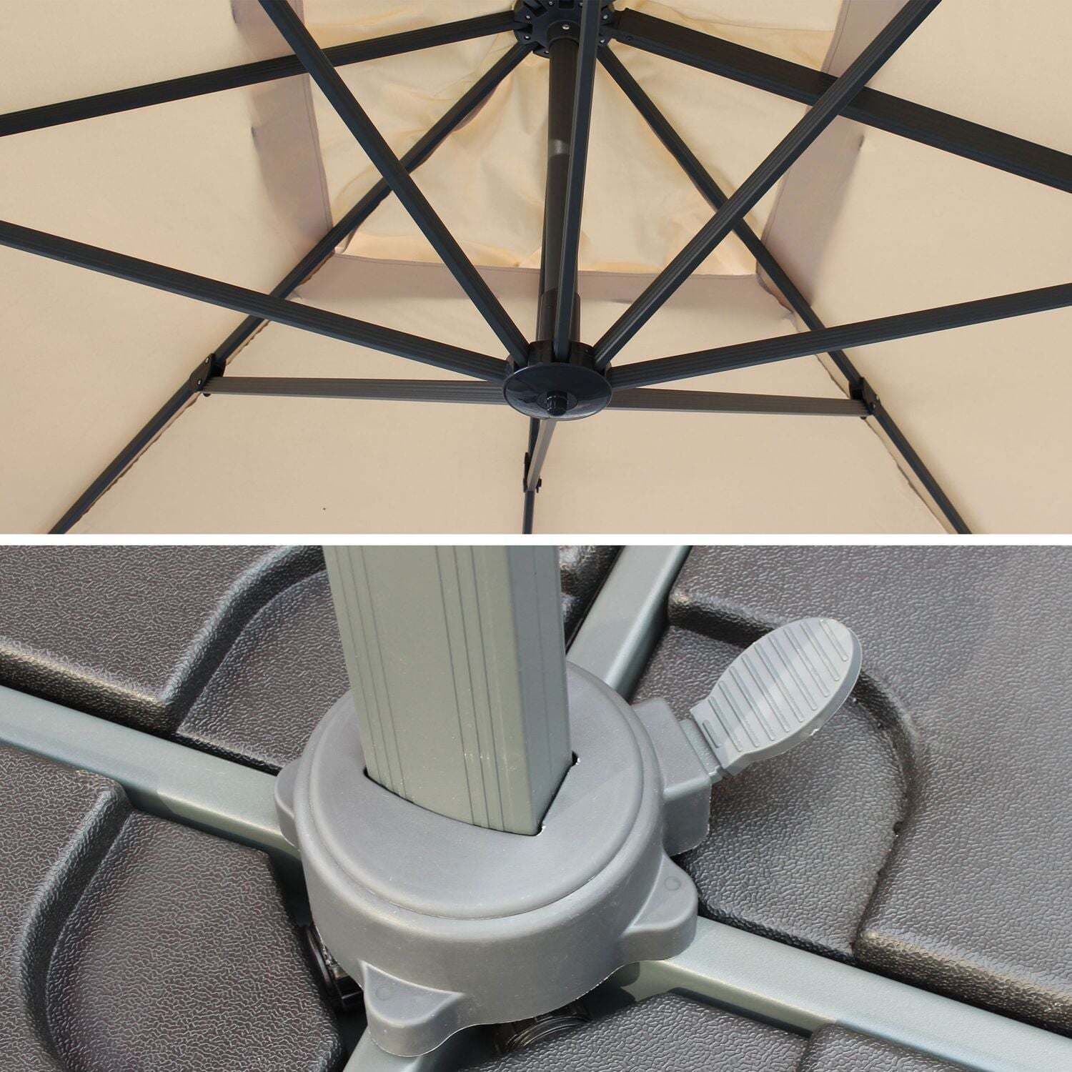Ombrellone Con Palo Laterale ''mercurio'' 3 X 3 Mt In Alluminio Da Giardino E Balcone Giardino e giardinaggio/Arredamento da giardino e accessori/Ombrelloni tende e tettucci parasole/Ombrelloni Decor Space - Altamura, Commerciovirtuoso.it