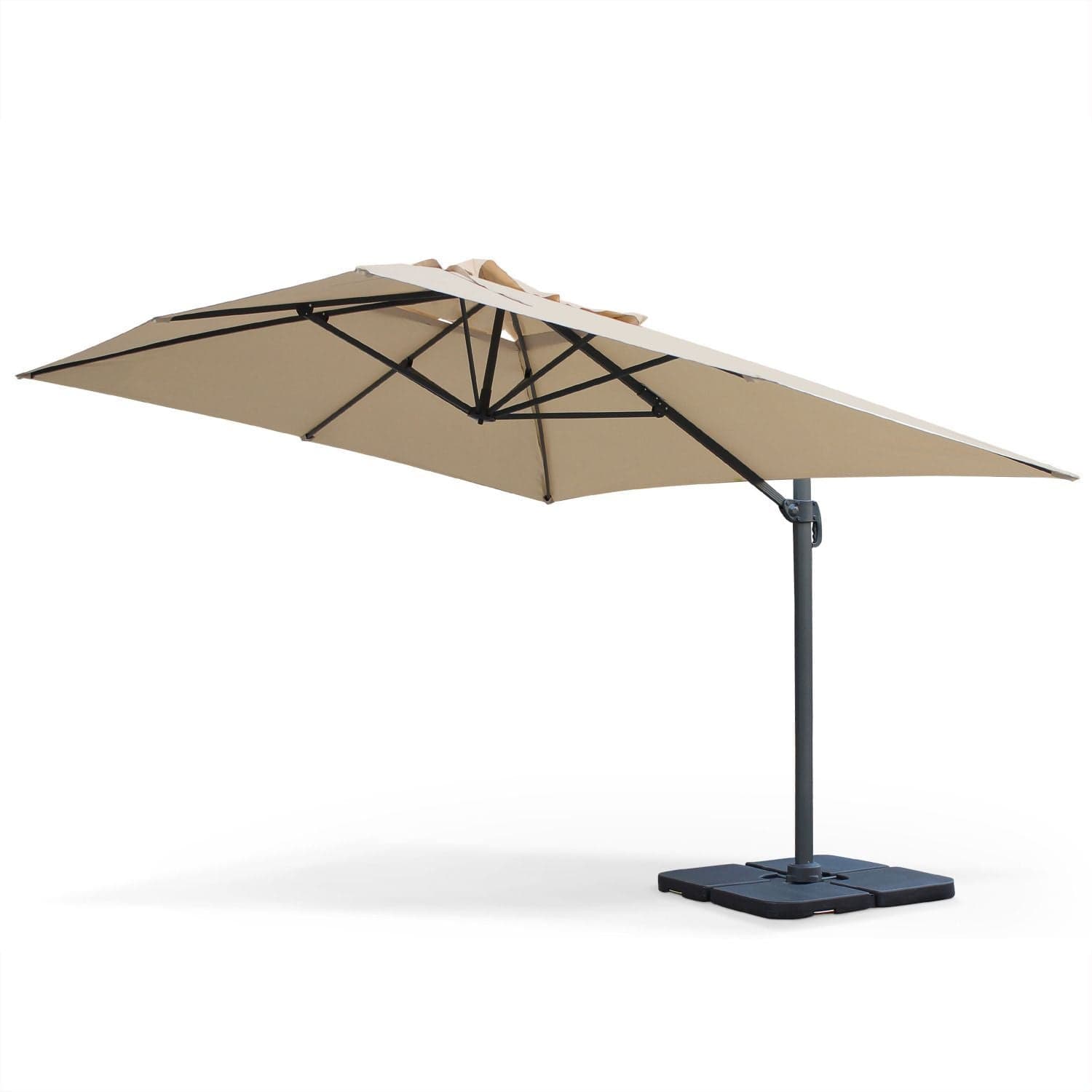 Ombrellone con palo laterale ''Mercurio'' 3 x 3 mt in alluminio da giardino e balcone in Ombrelloni Decor Space - Altamura, commercioVirtuoso.it