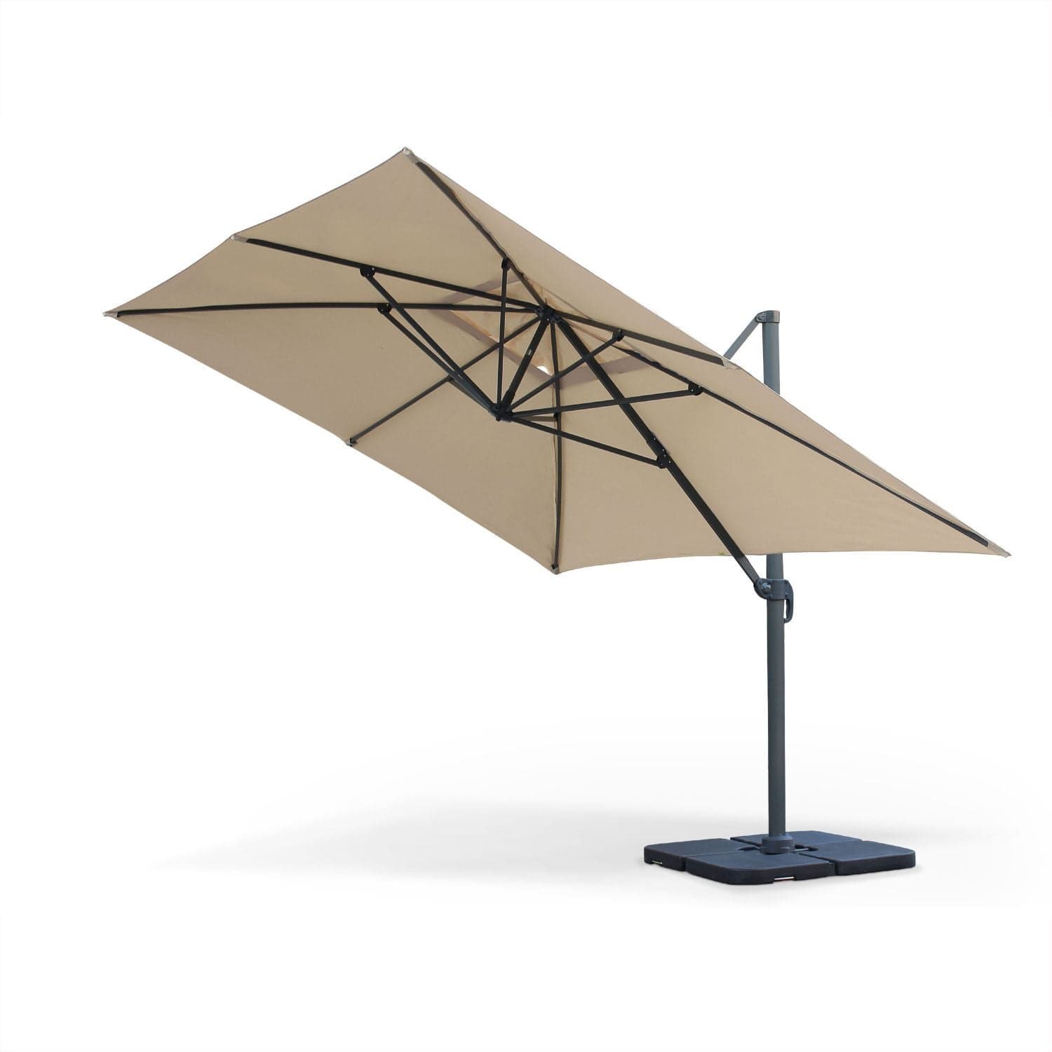 Ombrellone con palo laterale ''Mercurio'' 3 x 3 mt in alluminio da giardino e balcone in Ombrelloni Decor Space - Altamura, commercioVirtuoso.it