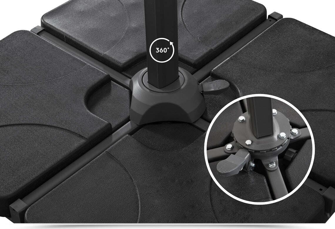 Ombrellone Con Palo Laterale ''mercurio'' 3 X 3 Mt In Alluminio Da Giardino E Balcone Giardino e giardinaggio/Arredamento da giardino e accessori/Ombrelloni tende e tettucci parasole/Ombrelloni Decor Space - Altamura, Commerciovirtuoso.it