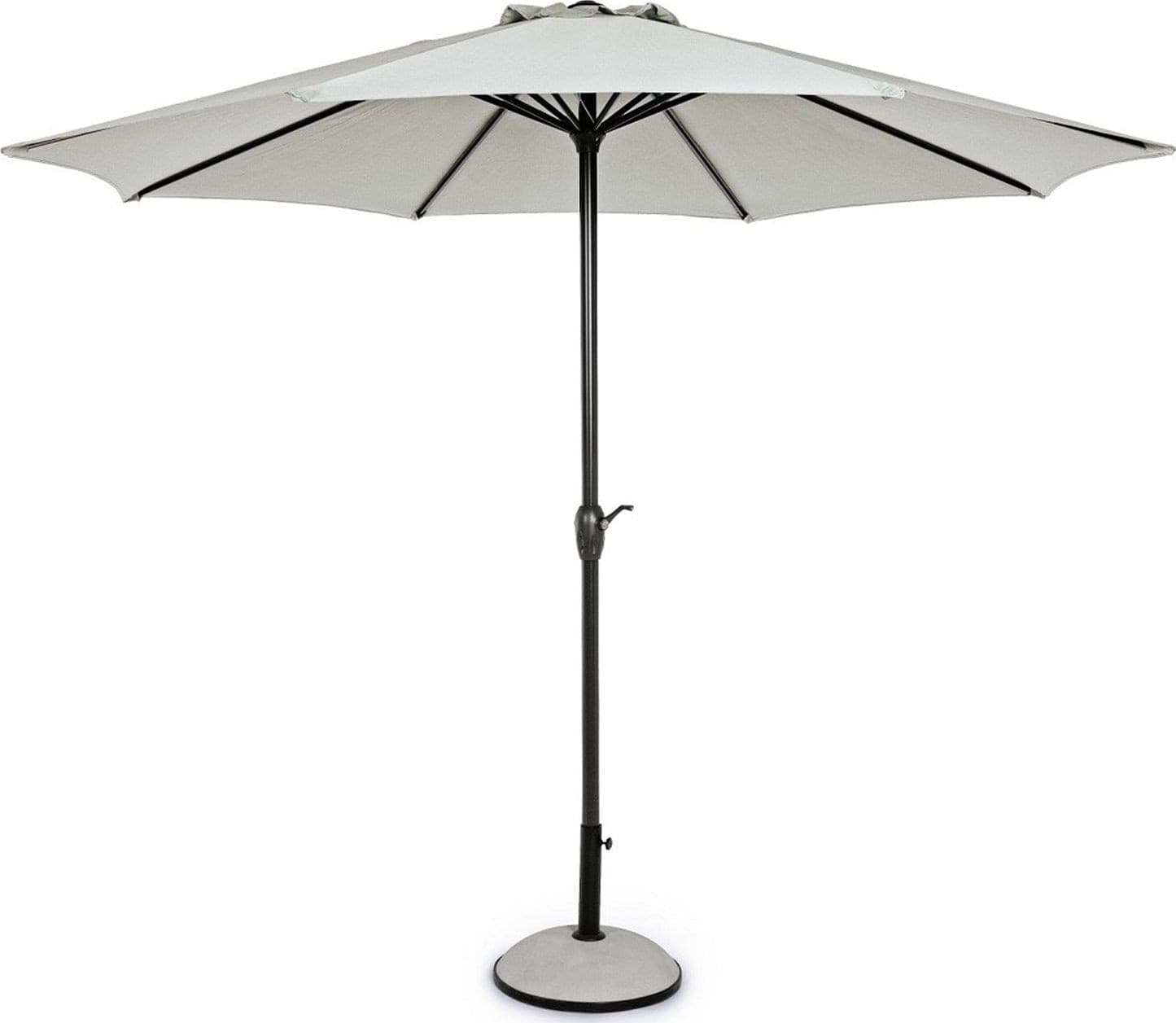 Ombrellone palo centrale "Ombra" in acciaio verniciato a polvere per giardino e balcone Ø 3 mt