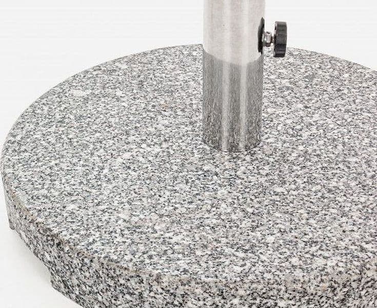 Base moderna "Stein" per ombrellone palo centrale in granito da 25 kg in Basi e supporti per ombrelloni Decor Space - Altamura, commercioVirtuoso.it