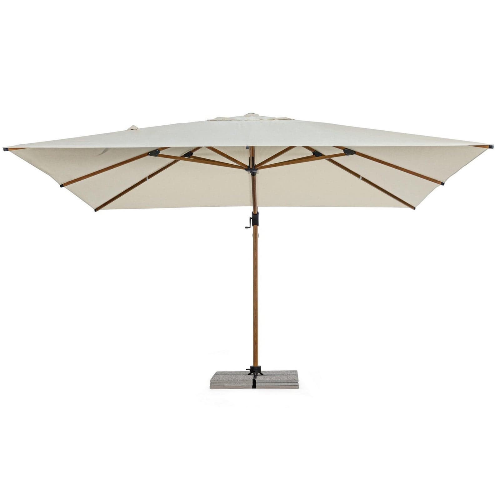 Ombrellone in alluminio con palo laterale orientabile da giardino Orion effetto legno in Ombrelloni Decor Space - Altamura, commercioVirtuoso.it