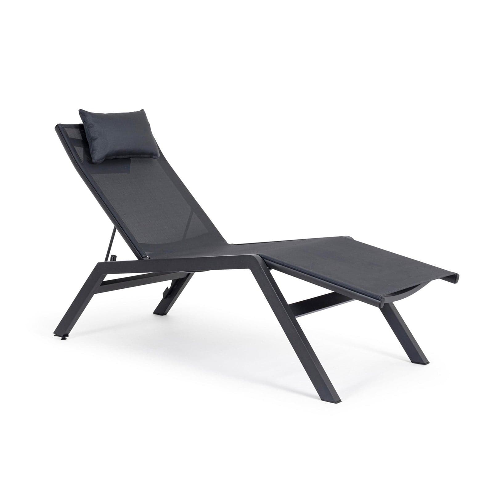 Lettino chaise longue "Krion" con poggiatesta, struttura in alluminio verniciato per esterno in Lettini Decor Space - Altamura, commercioVirtuoso.it