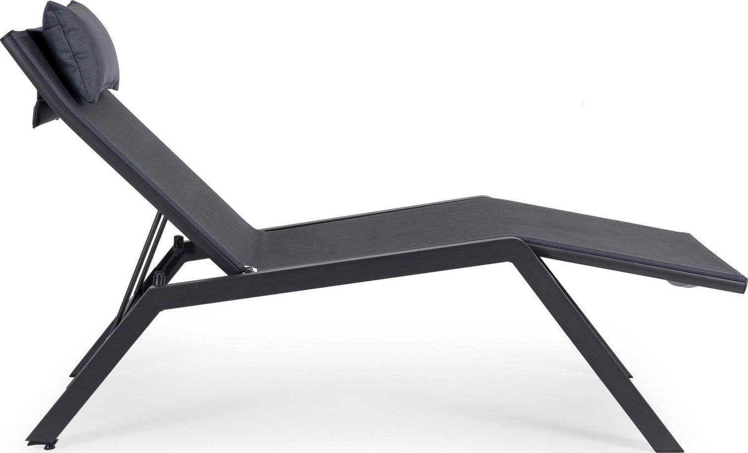 Lettino chaise longue "Krion" con poggiatesta, struttura in alluminio verniciato per esterno in Lettini Decor Space - Altamura, commercioVirtuoso.it