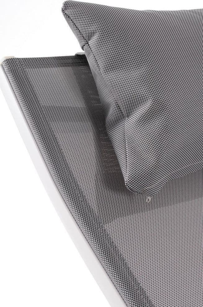 Lettino chaise longue "Krion" con poggiatesta, struttura in alluminio verniciato per esterno in Lettini Decor Space - Altamura, commercioVirtuoso.it
