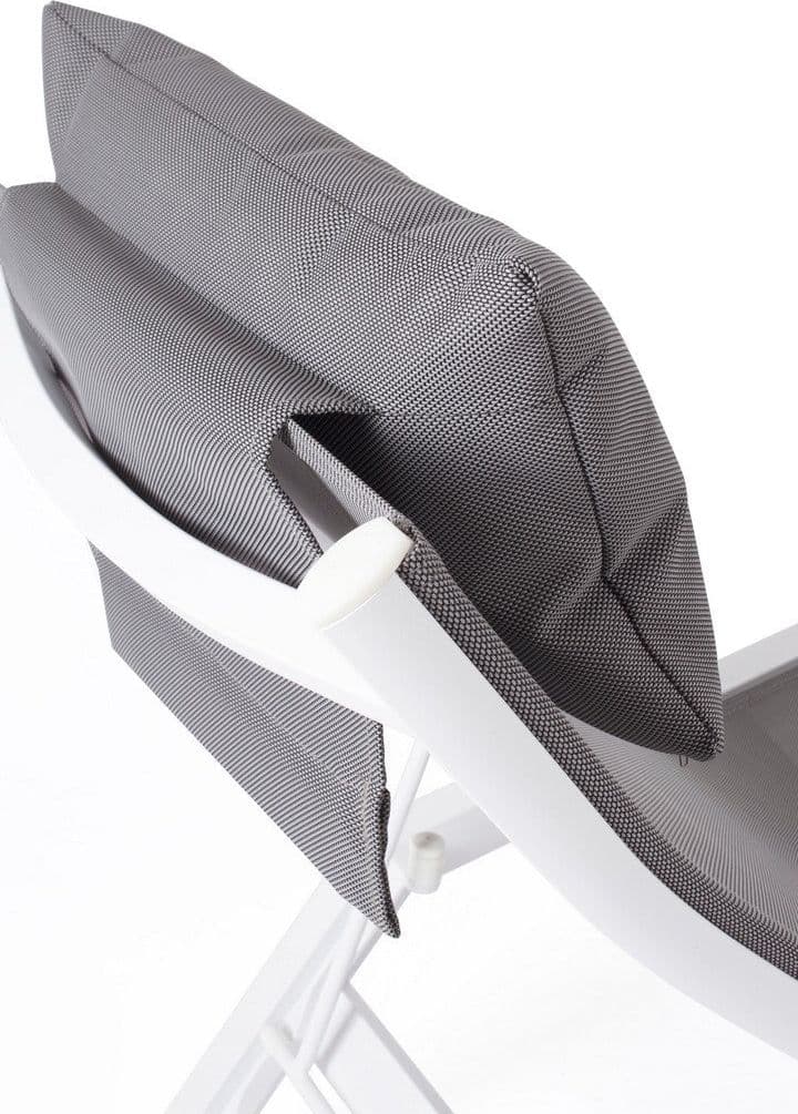 Lettino chaise longue "Krion" con poggiatesta, struttura in alluminio verniciato per esterno in Lettini Decor Space - Altamura, commercioVirtuoso.it