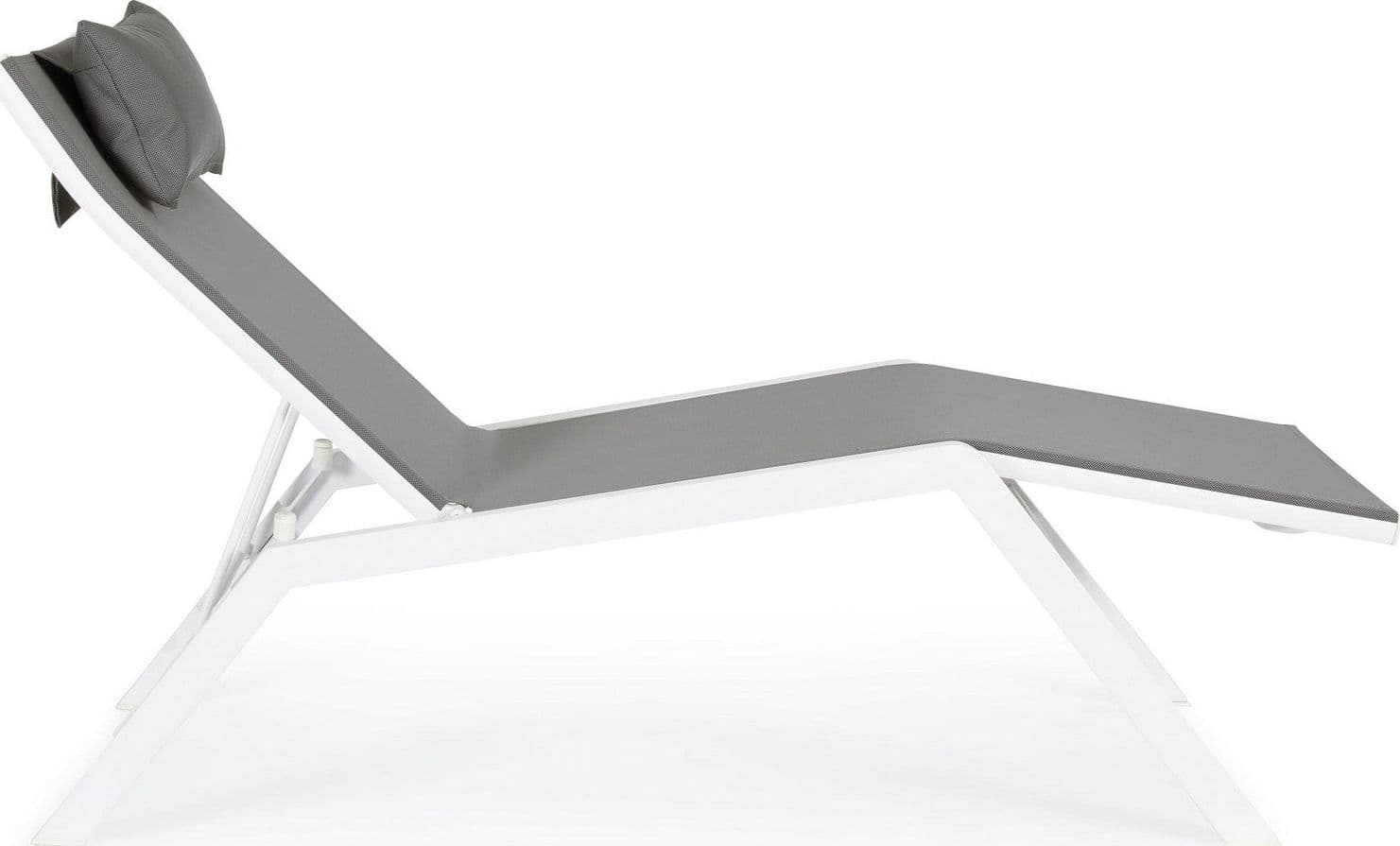 Lettino chaise longue "Krion" con poggiatesta, struttura in alluminio verniciato per esterno in Lettini Decor Space - Altamura, commercioVirtuoso.it