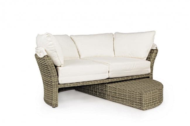 Daybed "Lesly" con cuscino e cappottina, struttura in alluminio e intreccio in fibra sintetica Giardino e giardinaggio/Arredamento da giardino e accessori/Lettini Decor Space - Altamura, Commerciovirtuoso.it