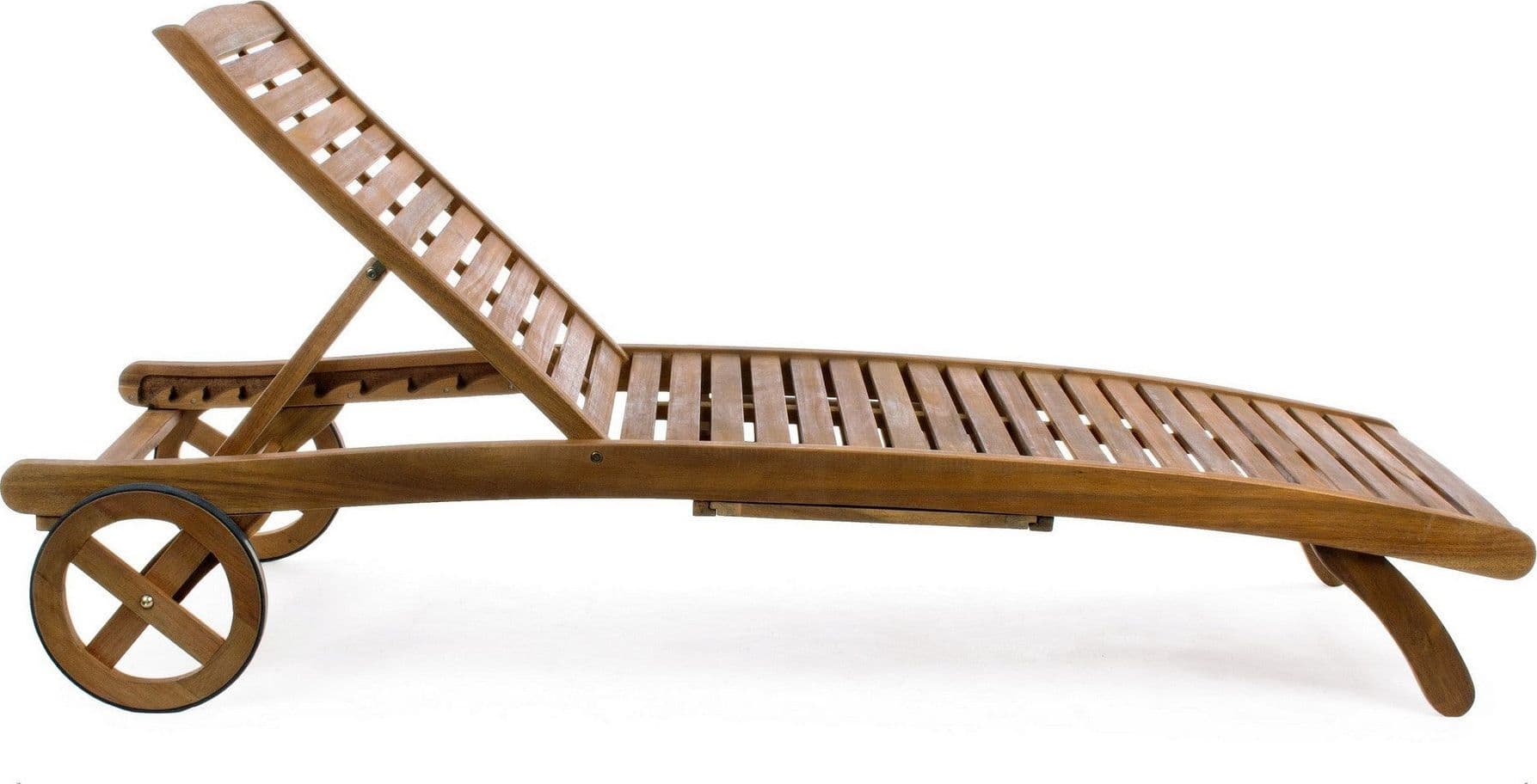 Lettino "Noemi" in legno di acacia con finitura ad olio, pieghevole, per esterno in Lettini Decor Space - Altamura, commercioVirtuoso.it