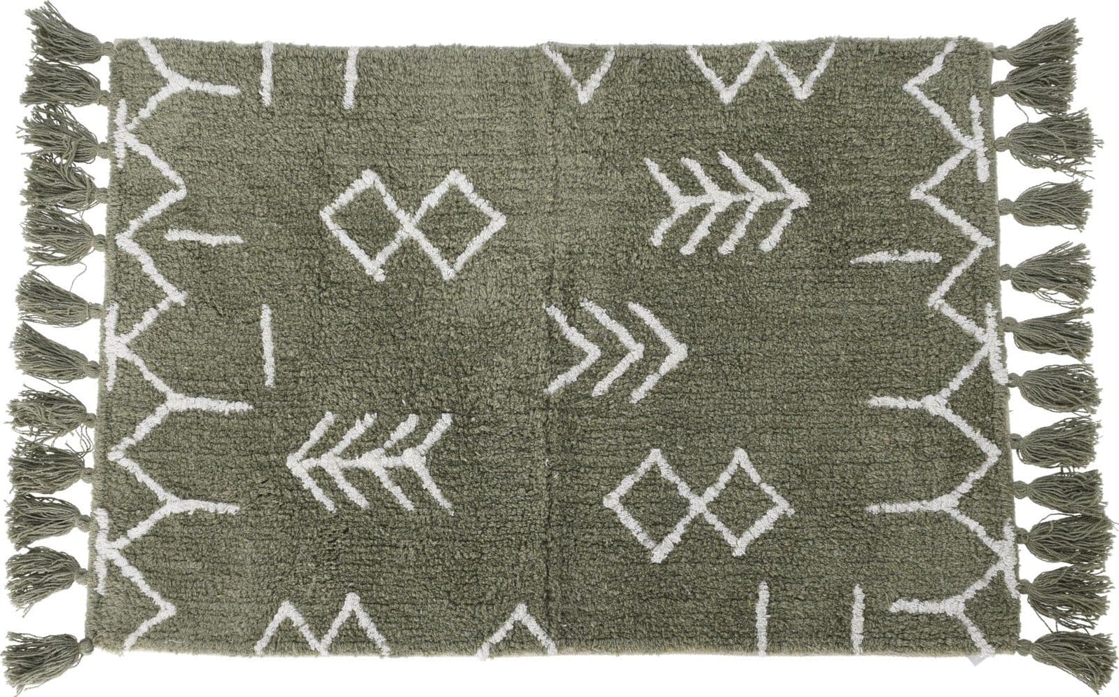 Tappeto da bagno peloso in cotone Antiscivolo con motivo Boho e Nappe in Tappeti Decor Space - Altamura, commercioVirtuoso.it
