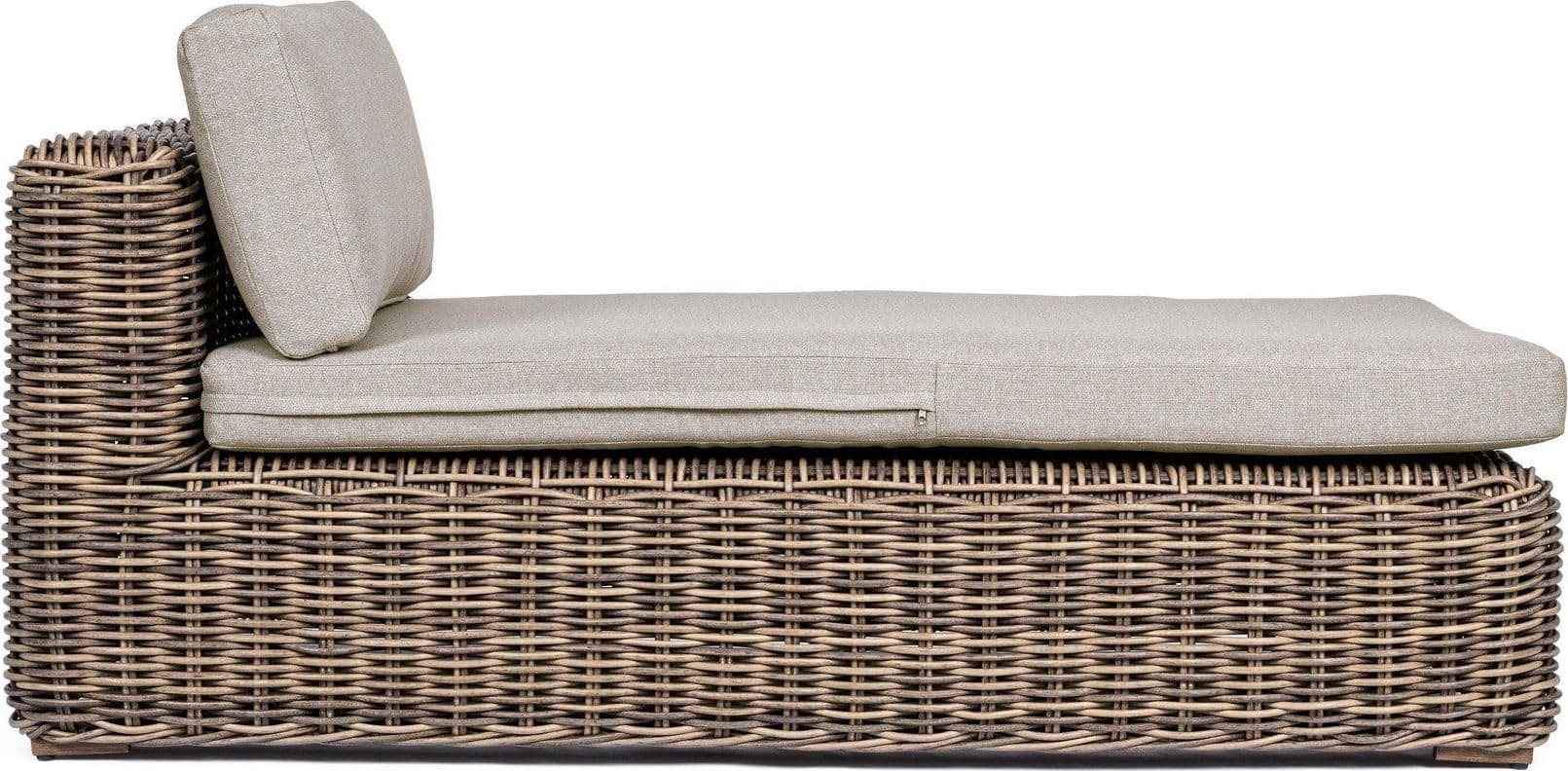 Lettino chaise longue "Coraline" con cuscino comodo, struttura in alluminio e intreccio in fibra sintetica Giardino e giardinaggio/Arredamento da giardino e accessori/Lettini Decor Space - Altamura, Commerciovirtuoso.it