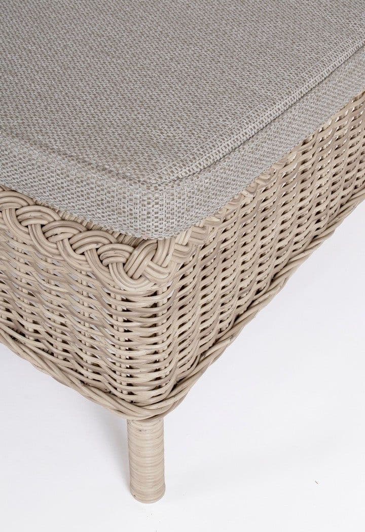 Lettino "Jupiter New" con ruote e cuscino, struttura in alluminio e intreccio in fibra sintetica in Lettini Decor Space - Altamura, commercioVirtuoso.it
