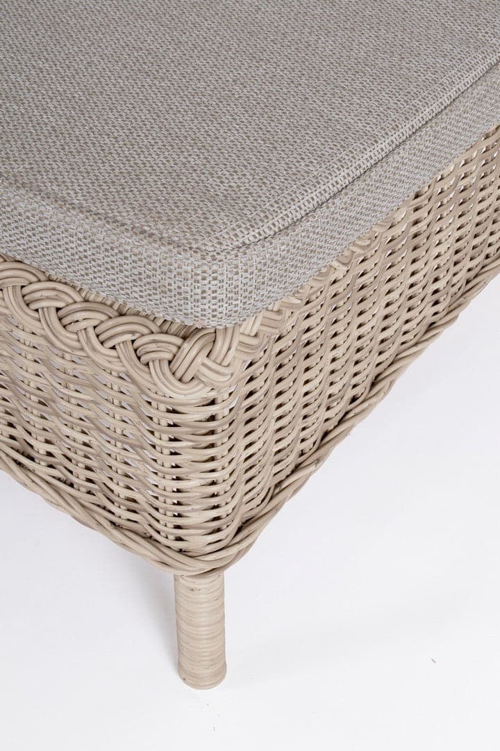 Lettino "Jupiter New" con ruote e cuscino, struttura in alluminio e intreccio in fibra sintetica in Lettini Decor Space - Altamura, commercioVirtuoso.it