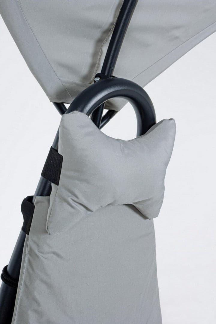 Lettino chaise longue dondolo "Baffin" antracite da giardino e veranda con cuscino in Lettini Decor Space - Altamura, commercioVirtuoso.it