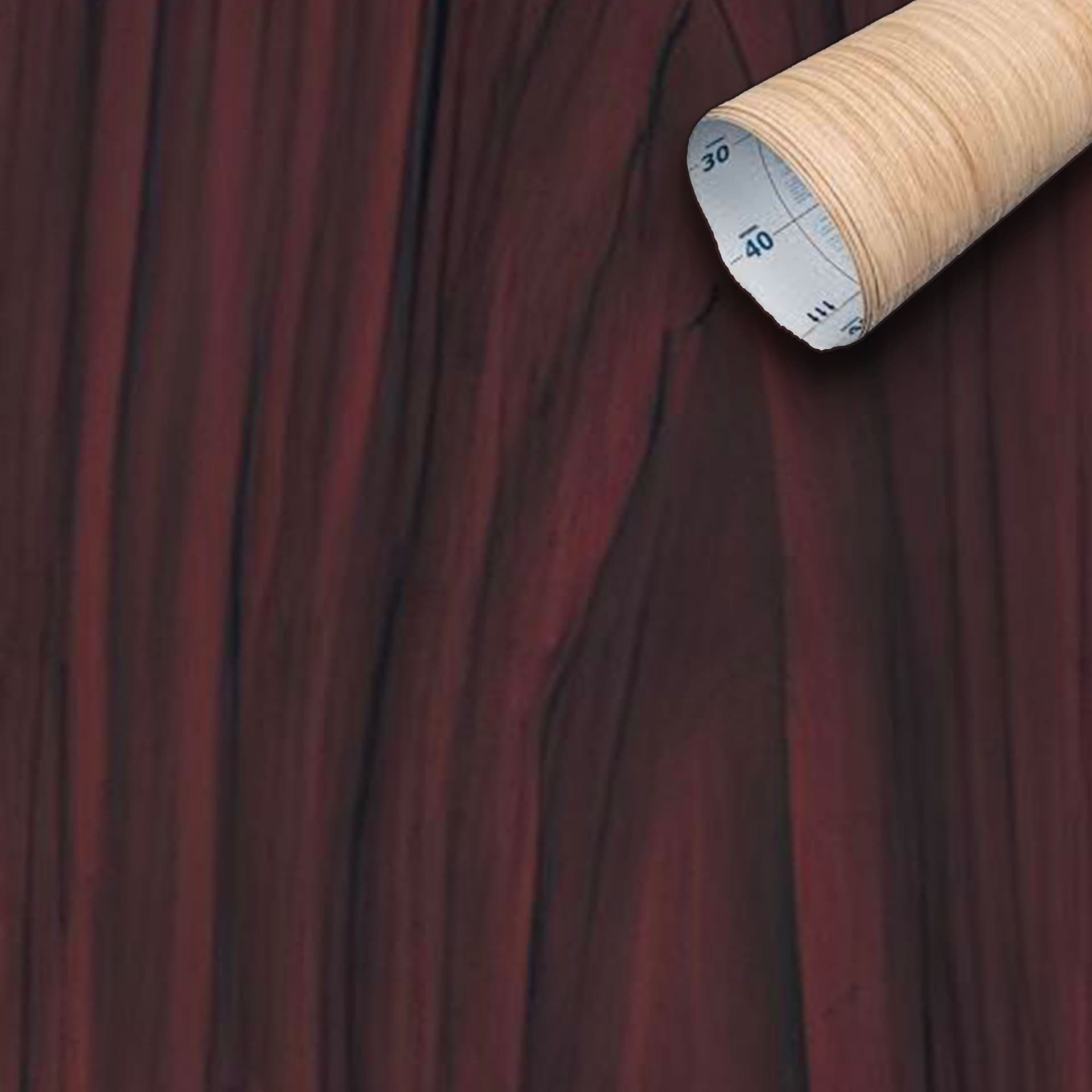 Rotolo 45cm x 15mt di pellicola adesiva effetto Legno RADICA MOGANO 3d HD per mura e mobili - 3