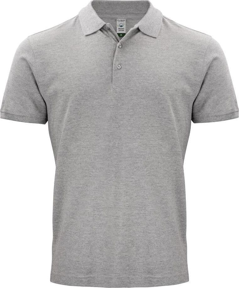 Polo Classic Organico Grigio Melange Polo Uomo Manica Corta Ecosostenibile - 2