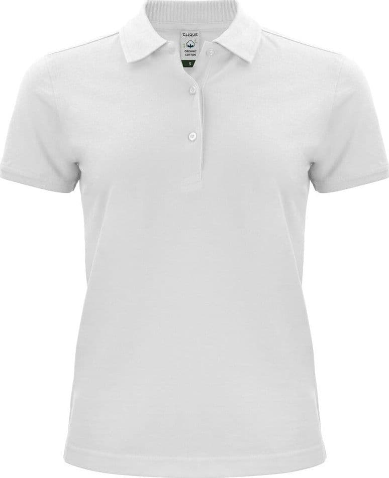 Polo Classic Organico Bianco Polo Donna Manica Corta Ecosostenibile - 2
