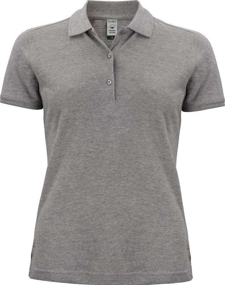 Polo Classic Organico Grigio Melange Polo Donna Manica Corta Ecosostenibile - 2