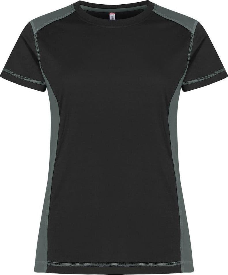 T-Shirt Ambition Nero Grigio Maglietta Donna Bicolore Ecosostenibile - 2