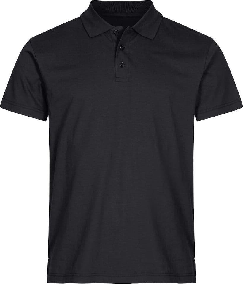 Polo Single Jersey Nero Polo Cotone Manica Corta - 2