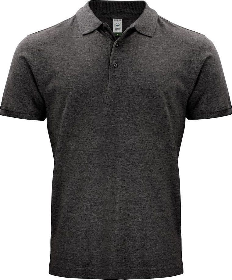 Polo Classic Organico Antracite Melange Polo Uomo Manica Corta Ecosostenibile - 2