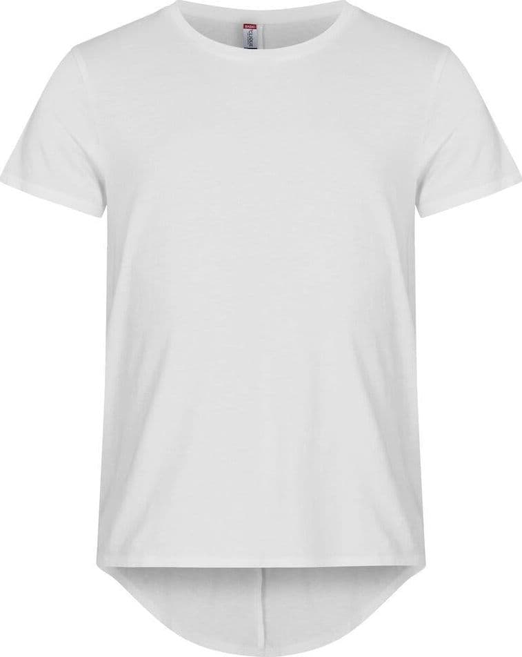 T-Shirt Brooklyn Bianco Maglietta Fondo Retro Lungo con Pinces - 2