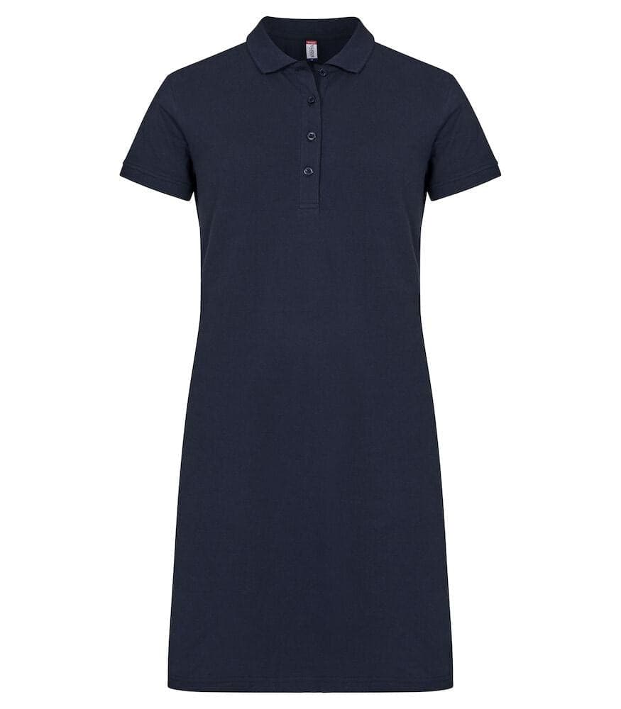 Abito Clique Marietta Blu Vestito Tessuto Piquet Cotone 200 Grammi - 2