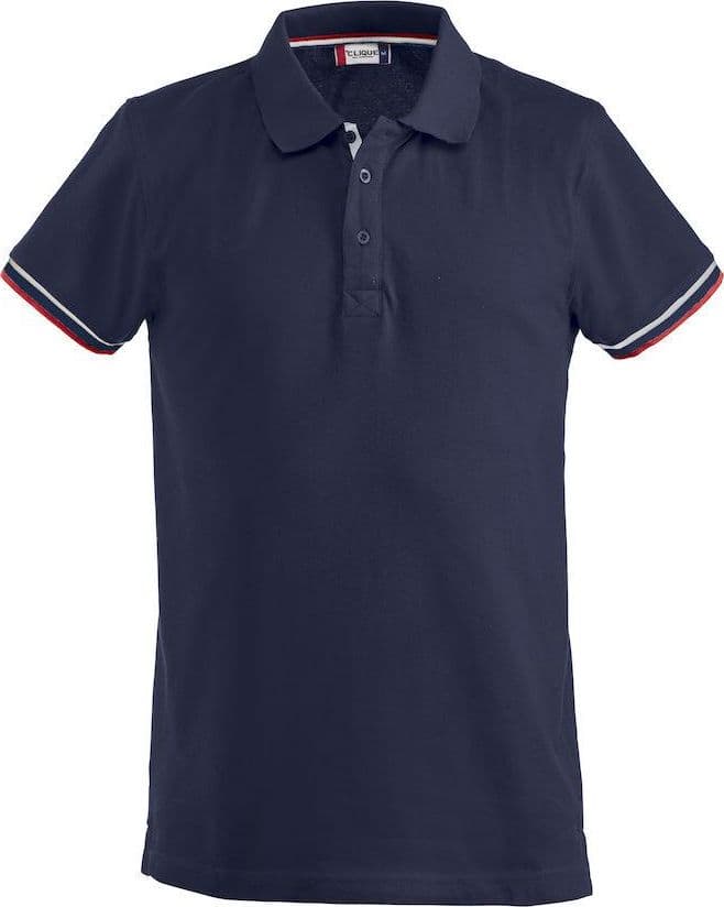 Polo Newton Blu Polo Uomo con Profili in Contrasto Taglie Forti - 2