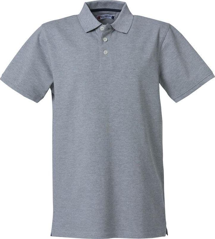 Polo Clique Heavy Grigio Melange 270 Grammi Polo Uomo Manica Corta Premium - 2