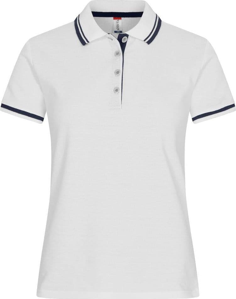 Polo Clique Astoria Bianco Polo Donna con Profili - 2