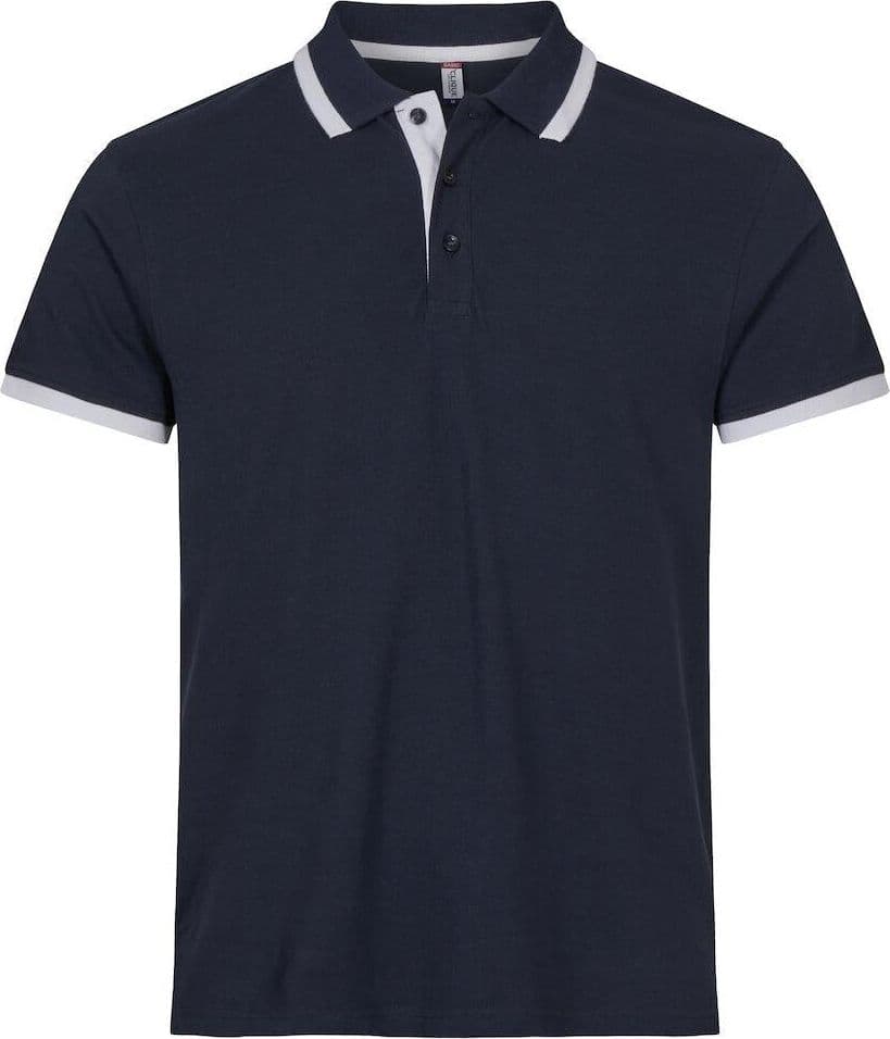 Polo Clique Austin Blu Polo Cotone con Inserti - 2