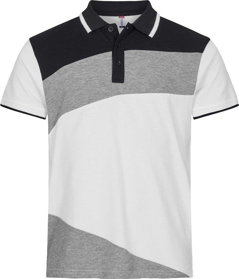 Polo Clique Conrad Bianco Polo Tricolore con Fascioni - 2