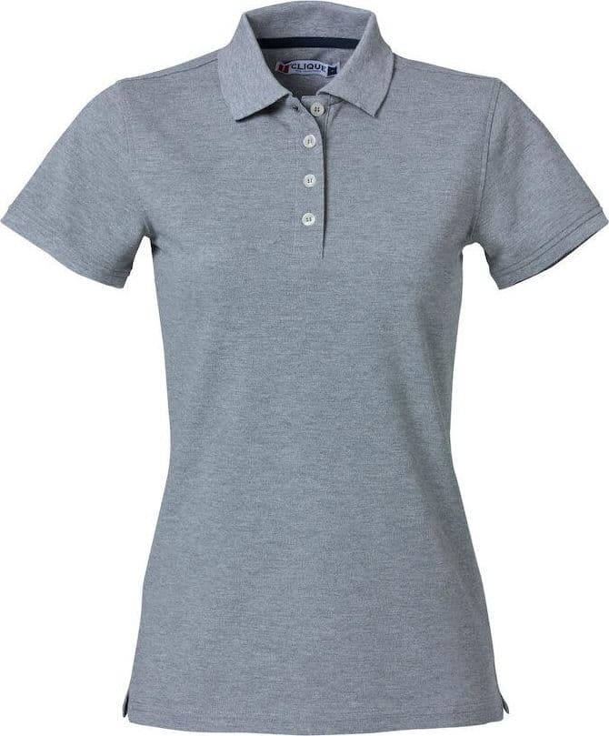 Polo Clique Heavy Grigio Melange 270 Grammi Polo Donna Manica Corta Premium - 2