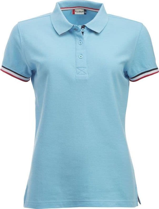 Polo Newton Azzurro Polo Donna con Profili in Contrasto - 2