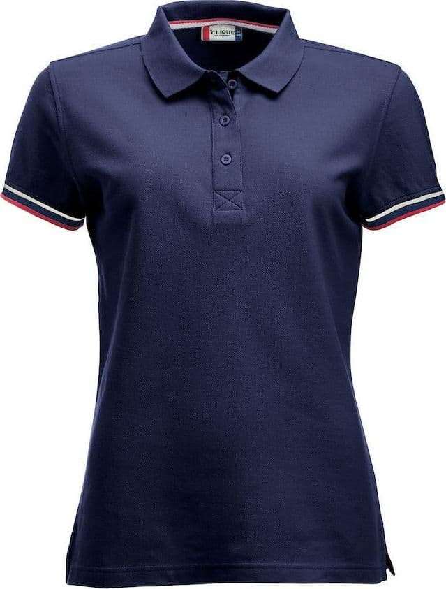 Polo Newton Blu Polo Donna con Profili in Contrasto - 2