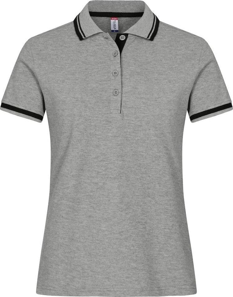 Polo Clique Astoria Grigio Melange Polo Donna con Profili - 2