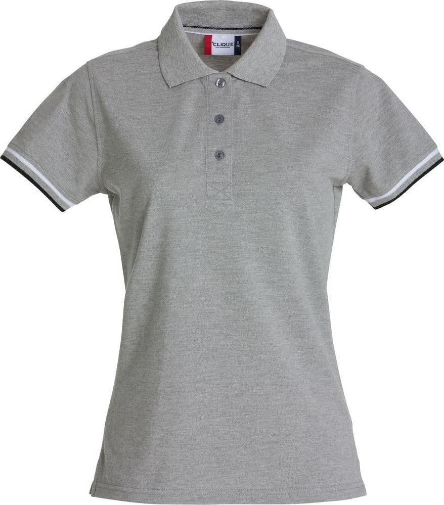 Polo Newton Grigio Melange Polo Donna con Profili in Contrasto - 2