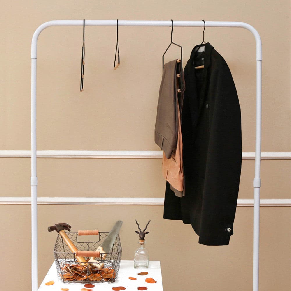 Grucce porta pantaloni 3 scomparti in metallo Nero e legno 37 cm in Organizer per cassetti Decor Space - Altamura, commercioVirtuoso.it
