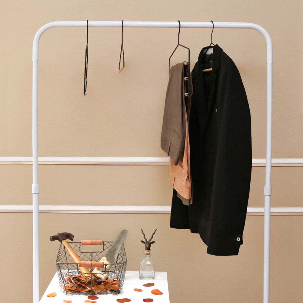 Grucce porta pantaloni 3 scomparti in metallo Nero e legno 37 cm Casa e cucina/Organizzazione interni/Organizzazione guardaroba/Organizer per cassetti Decor Space - Altamura, Commerciovirtuoso.it